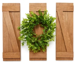 Panel & Wreath 3-Piece Wall Decor Set -Home Furnishings Store 810462578 1