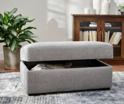 Parkdale Silver Storage Ottoman -Home Furnishings Store 810465150 5