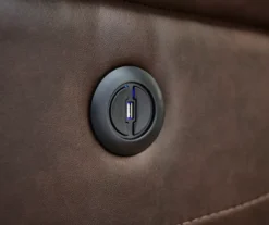 Wellsley Leather Power Reclining Console Loveseat -Home Furnishings Store 810469258 810469259 2 2