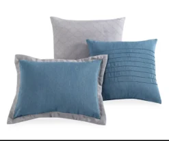 Vittorio Teal & Gray Comforter Set -Home Furnishings Store 810485246 810485247 11