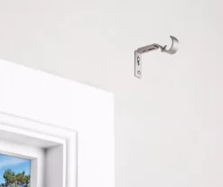 Brushed Nickel Adjustable Curtain Rod Brackets, 2-Pack -Home Furnishings Store 810489229 2 1
