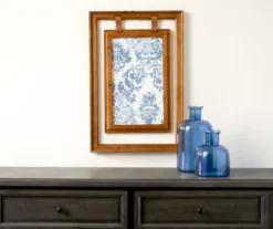Double-Framed Blue Damask Hanging Wall Decor -Home Furnishings Store 810498387 2