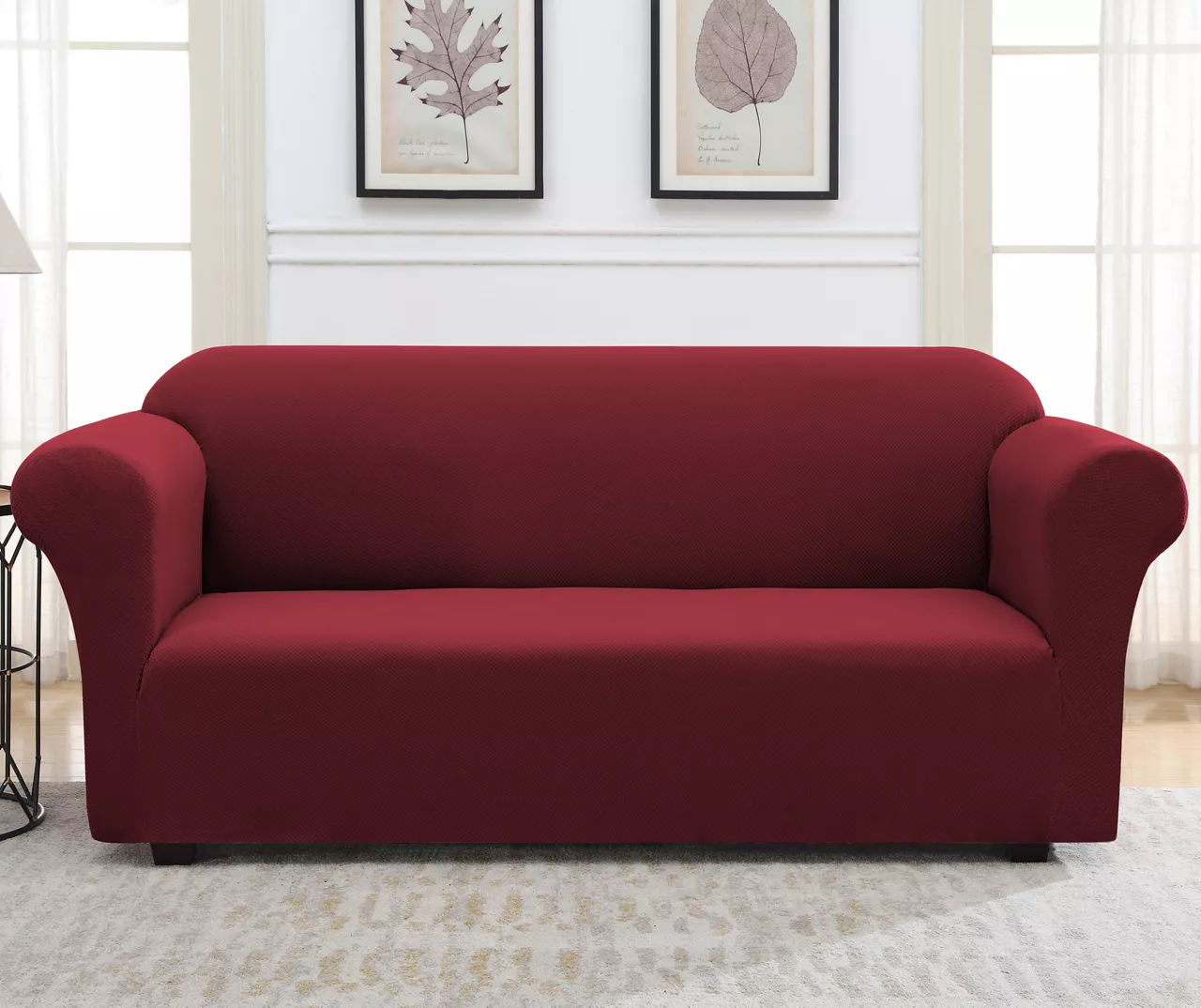 Wine Red Sofa Slipcover 1 Wine Red Sofa Slipcover