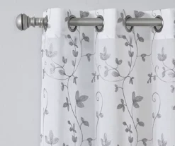 Broyhill Cassandra Floral Sheer Grommet Curtain Panel Pair -Home Furnishings Store 810507479 3