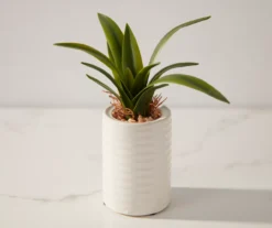 Mini Faux Greenery In White Ceramic Pot -Home Furnishings Store 810509521 2