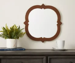 Brown Wooden Wall Mirror -Home Furnishings Store 810513688 2