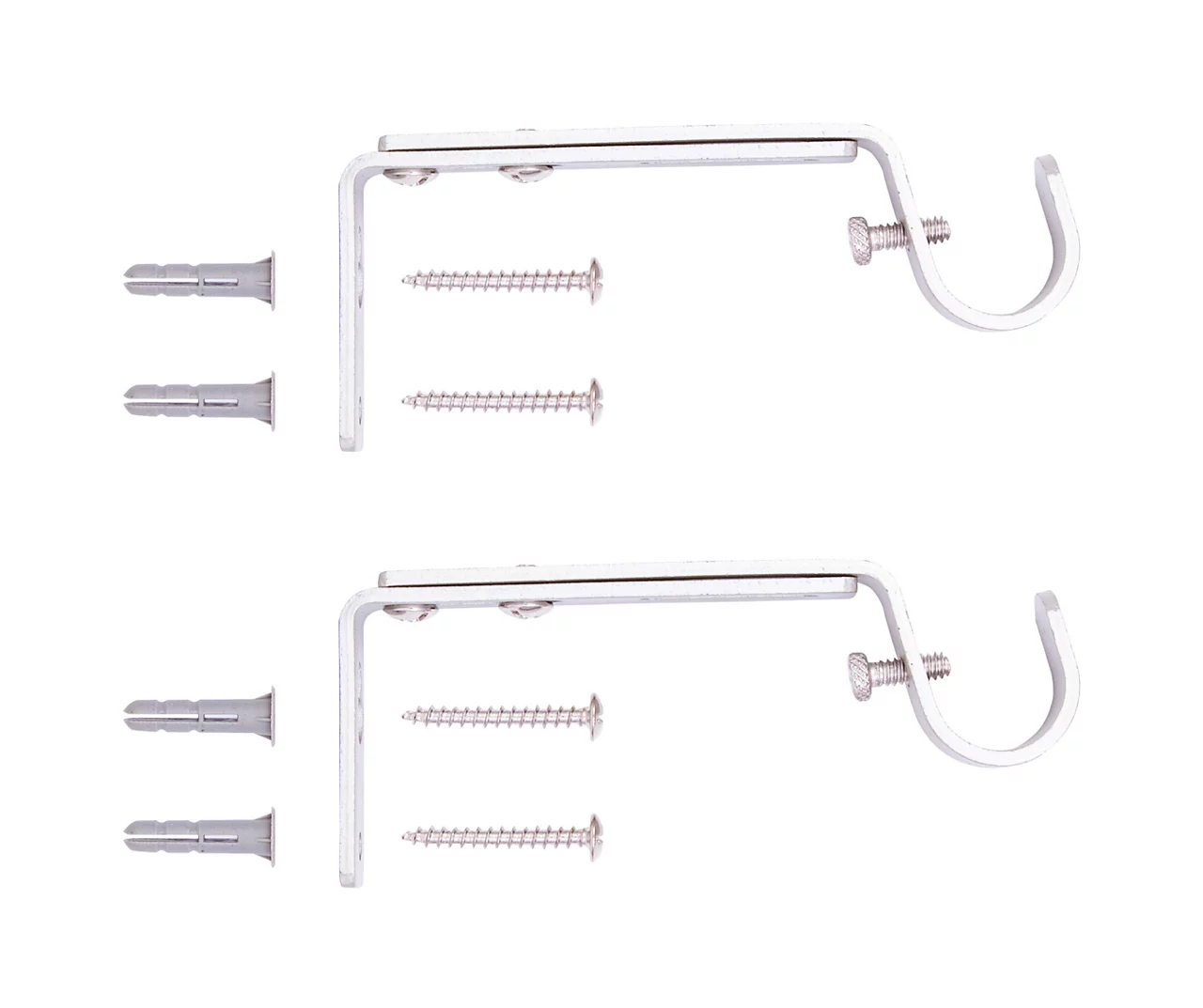 Legacy Satin Nickel Adjustable Curtain Rod Brackets, 2-Pack 5 Legacy Satin Nickel Adjustable Curtain Rod Brackets, 2-Pack - Image 5