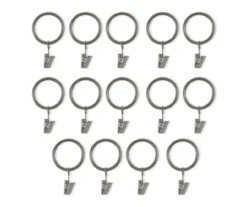 Legacy Antique Pewter Curtain Rod Clip Rings, 14-Pack 6 Legacy Antique Pewter Curtain Rod Clip Rings, 14-Pack -Home Furnishings Store 810524292 3