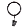 Legacy Brown & Black Curtain Rod Clip Rings, 14-Pack