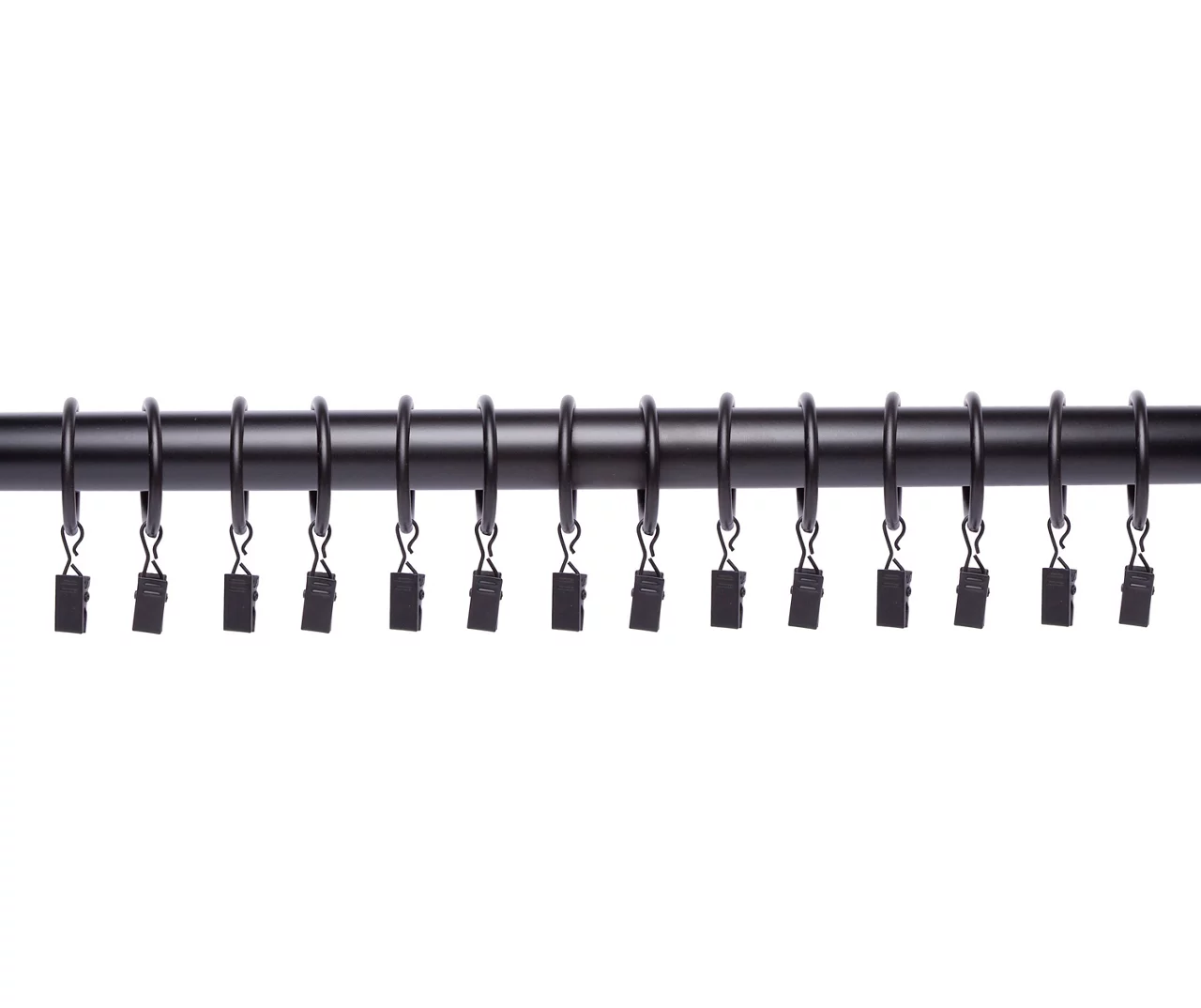 Legacy Brown & Black Curtain Rod Clip Rings, 14-Pack 2 Legacy Brown & Black Curtain Rod Clip Rings, 14-Pack - Image 2