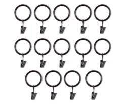 Legacy Brown & Black Curtain Rod Clip Rings, 14-Pack 6 Legacy Brown & Black Curtain Rod Clip Rings, 14-Pack -Home Furnishings Store 810524293 3
