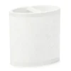White Herringbone Toothbrush Holder