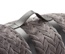 Atmosphere Gray Zigzag-Embossed Velvet King Blanket -Home Furnishings Store 810531014 3