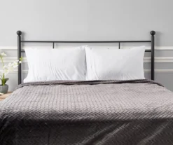 Atmosphere Gray Zigzag-Embossed Velvet King Blanket -Home Furnishings Store 810531014 4