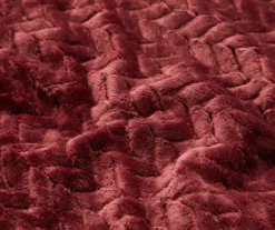 Tawny Port Jacquard Supreme Velvet King Blanket 7 Tawny Port Jacquard Supreme Velvet King Blanket -Home Furnishings Store 810531016 2