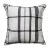 Madison White & Black Plaid Square Throw Pillow