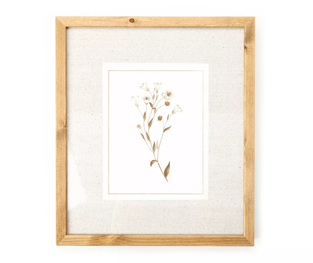 Floral Linen Framed Print 1 Floral Linen Framed Print