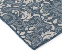 Broyhill Sandpointe Cobalt & Ecru Damask Outdoor Area Rug -Home Furnishings Store 810546507 810546506 810546505 810546504 810546503 3