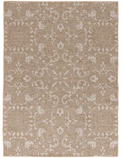 Broyhill Sandpointe Granite & Ecru Damask Outdoor Area Rug -Home Furnishings Store 810546509 810546512 1