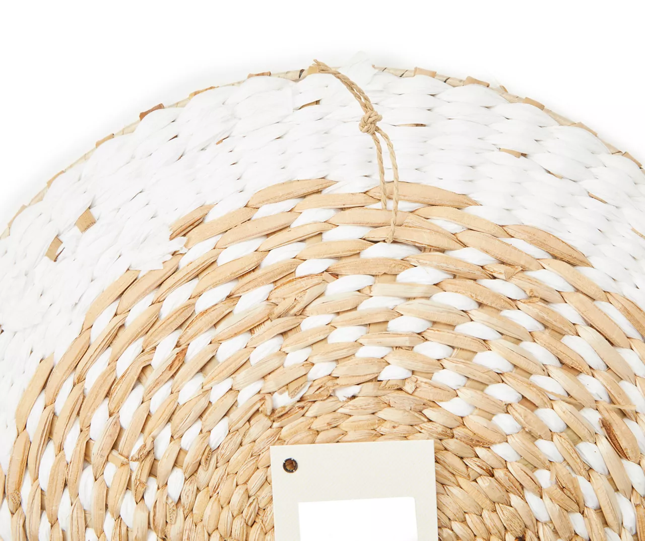 White Round Woven Swirl Wall Decor 2 White Round Woven Swirl Wall Decor - Image 2