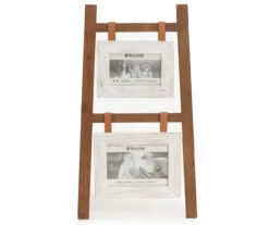 Brown & White 2-Photo Ladder Picture Frame