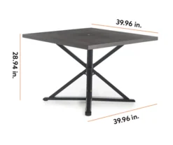 Broyhill Autumn Cove Wood Look Square Steel Patio Dining Table 21 Broyhill Autumn Cove Wood Look Square Steel Patio Dining Table -Home Furnishings Store 810553658 99 2