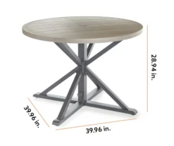 Sandpointe Neutral Steel Round Patio Dining Table -Home Furnishings Store 810554377 99 2