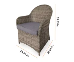 Broyhill Autumn Cove All-Weather Wicker Cushioned Patio Captain's Dining Chair 9 Broyhill Autumn Cove All-Weather Wicker Cushioned Patio Captain's Dining Chair -Home Furnishings Store 810554527 99 2