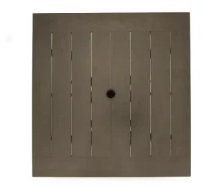 Autumn Cove Light Brown Wood Look Square Steel Patio Dining Table -Home Furnishings Store 810557039 3 1