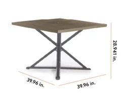 Broyhill Autumn Cove Wood Look Square Steel Patio Dining Table 29 Broyhill Autumn Cove Wood Look Square Steel Patio Dining Table -Home Furnishings Store 810557039 99 1