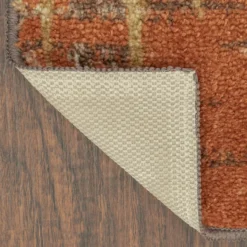 Broyhill Brown & Red Abstract Patchwork Accent Rug -Home Furnishings Store 810557489 2