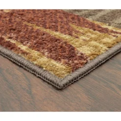 Broyhill Brown & Red Abstract Patchwork Accent Rug -Home Furnishings Store 810557651 4