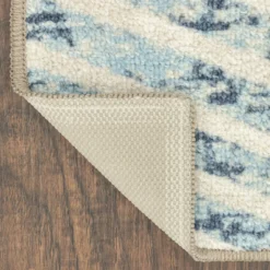 Broyhill Blue & Brown Modern Angles Accent Rug -Home Furnishings Store 810557653 3