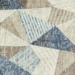 Broyhill Blue & Brown Modern Angles Accent Rug -Home Furnishings Store 810557655 3