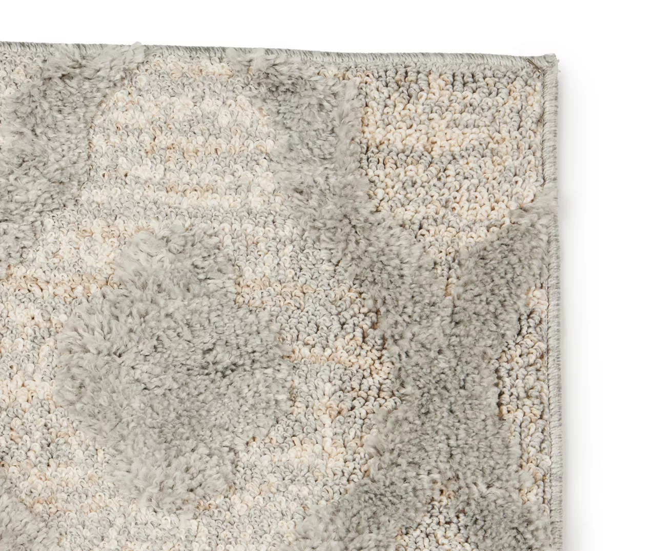 London Light Gray Diamond Lattice Shag Runner Rug, (2' X 7') 2 London Light Gray Diamond Lattice Shag Runner Rug, (2' X 7') - Image 2