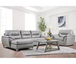 Clifton Ridge Stone Vegan Leather Swivel Chair -Home Furnishings Store 810569859 810569860 810569861