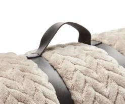 Tan Chevron Embossed Velvet King Blanket -Home Furnishings Store 810573799 810573801 3 1