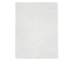 Ritz Ivory Shag Area Rug, (6' X 9')