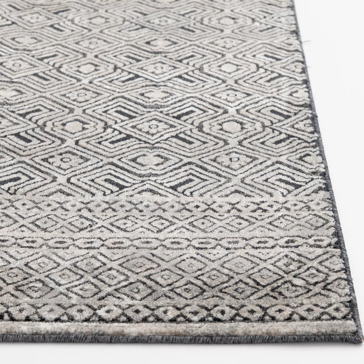 Colin Dark Blue & Whitecap Geometric Area Rug, (5' X 7') 2 Colin Dark Blue & Whitecap Geometric Area Rug, (5' X 7') - Image 2