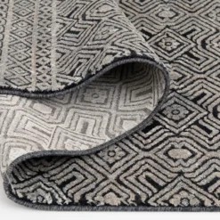 Colin Dark Blue & Whitecap Geometric Area Rug, (8' X 10') -Home Furnishings Store 810586497 810586493 810586501 5 1