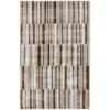 Bay Village Greige & Putty Block Stripe Area Rug, (5' X 7')