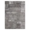 Hollyn Gunmetal Abstract Patchwork Area Rug, (5' X 7')