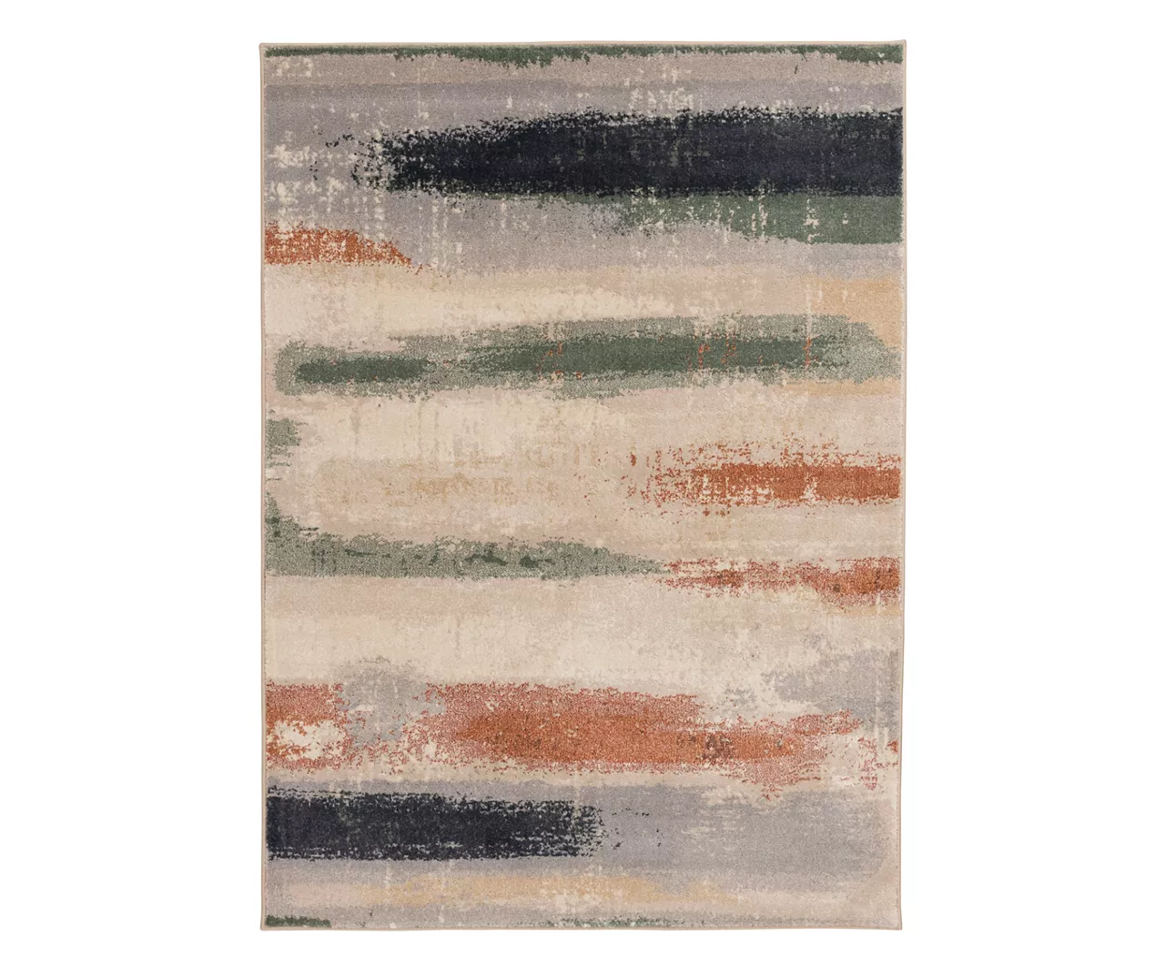 Hadlee Sand, Coral & Green Abstract Area Rug, (6' X 9') 1 Hadlee Sand, Coral & Green Abstract Area Rug, (6' X 9')