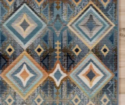 Broyhill Karok Blue & Yellow Geometric Outdoor Area Rug -Home Furnishings Store 810586620 810586621 810586622 A1 1
