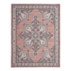 Broyhill Braiden Orange & Navy Floral Medallion Outdoor Area Rug