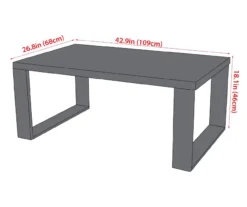 Chico Wood Look Steel Coffee Table -Home Furnishings Store 810588211 X0 1
