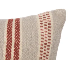 Gray & Red Stripe Throw Pillow 5 Gray & Red Stripe Throw Pillow -Home Furnishings Store 810591271 2 A8