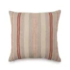Gray & Red Stripe Throw Pillow