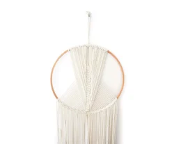 White & Brown Macrame Wall Hoop Decor 5 White & Brown Macrame Wall Hoop Decor -Home Furnishings Store 810591472 A8 3