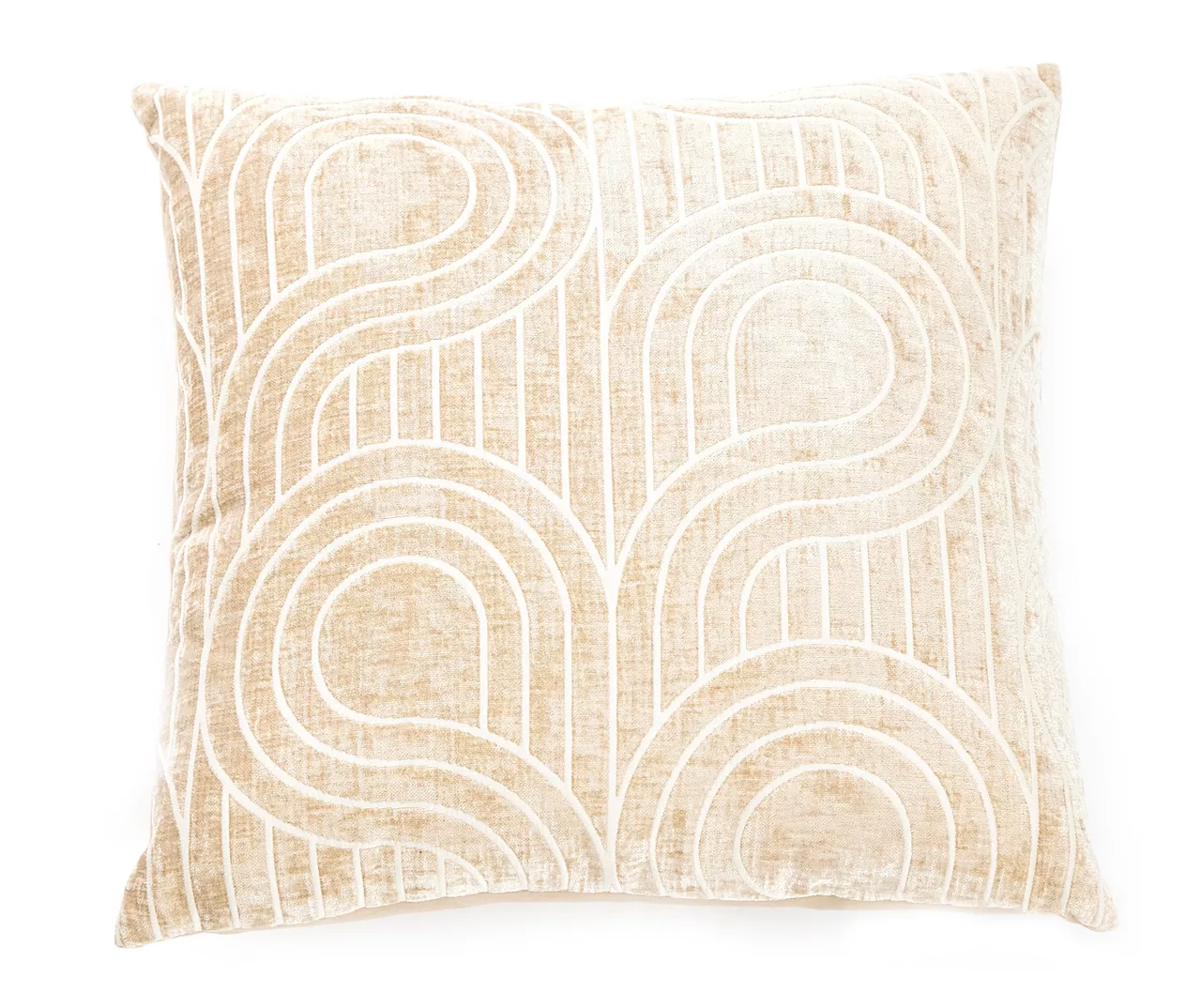 New Beginnings Brown Rice & White Loop Chenille Square Throw Pillow 1 New Beginnings Brown Rice & White Loop Chenille Square Throw Pillow